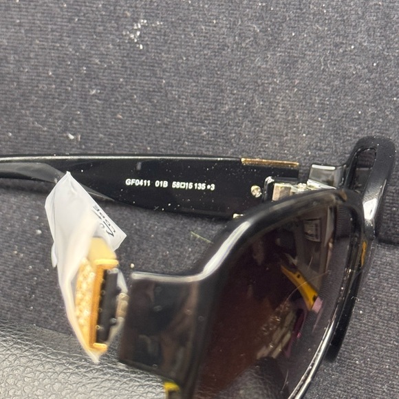 Guess Womens 58mm Shiny Black Crystal Sunglasses GF0411-01B main image 5
